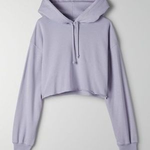 AIRY FLEECE BOYFRIEND CROPPED HOODIE